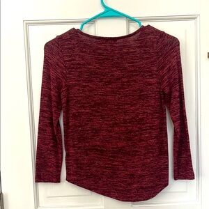 Girls Maroon Long Sleeve Top